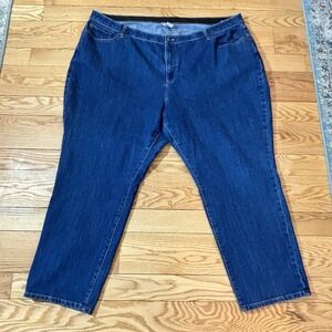 Catherines  Jeans Elastic Waistband ‎ Womens Sz 30 Blue Denim (46x28)